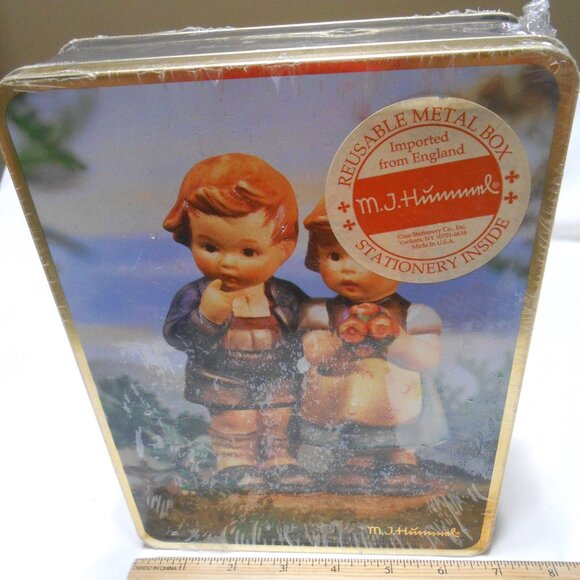 VTG M.J. HUMMEL REUSABLE METAL TIN CANISTER 1993 STATIONARY SET SEALED 🎁🔥 - Picture 6 of 11
